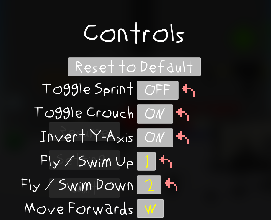 Today's changes:
- Toggle sprint, toggle crouch, and Invert Y-axis are now (largely) fully functional. They also have reset buttons as well.
- Fly up and fly down have been renamed to clarify they work for swimming as well.
- Fixed a bug that caused zombies despawning with a weapon in their hand to instead only despawn their weapon, and remain in the game.

Now the game is in a "releasable" state, in that aside from a few small things I want to change, there are currently no major problems with the game. That does not mean I will release this update, just that I *could* and it would work smoothly.
