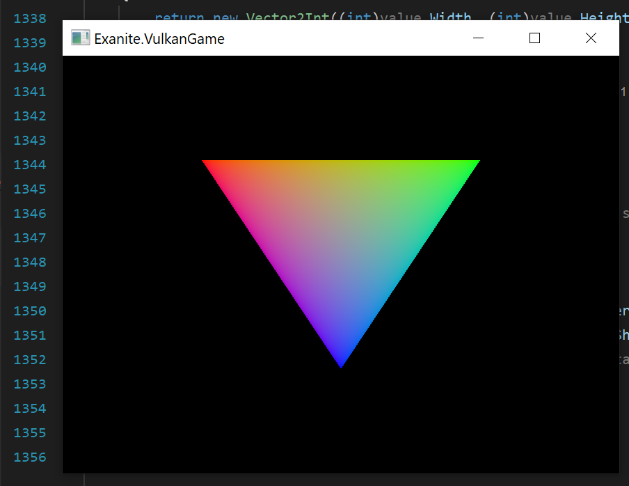 I finally got a triangle to draw in Vulkan!